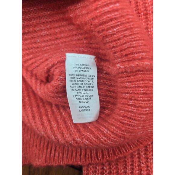 BP Nordstrom 
Coral Red/Coral Long Line Turtleneck Sweater - Picture 6 of 6